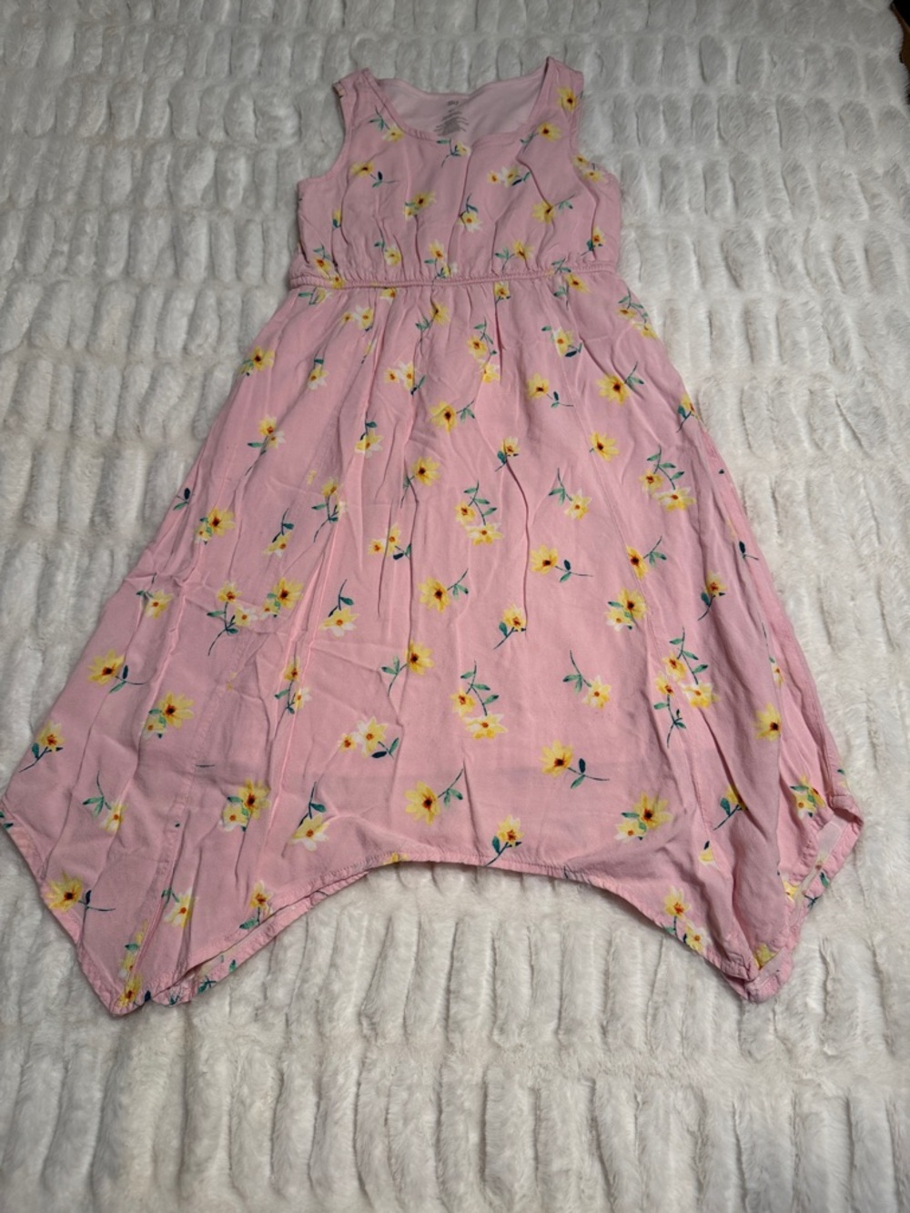 Girl’s  Dress with Yellow Floral Print